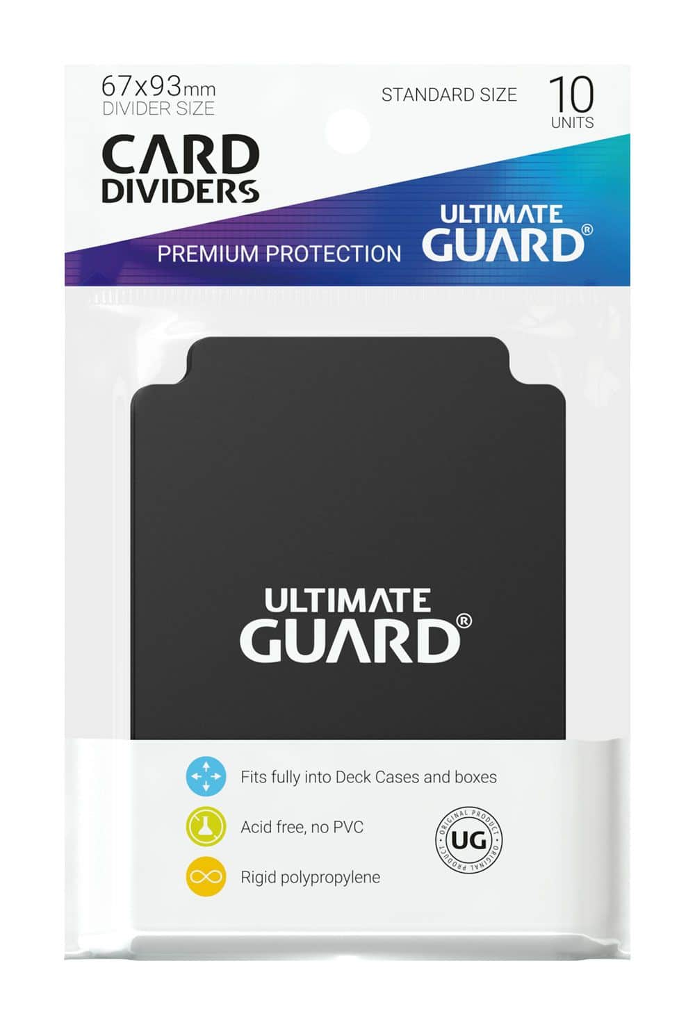 Ultimate Guard Card Divider schwarz 10er-Pack Sammelkarten Trenner TCG